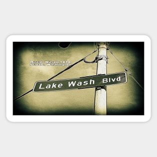 Lake Wash Boulevard, Seattle, Washington by Mistah Wilson Sticker